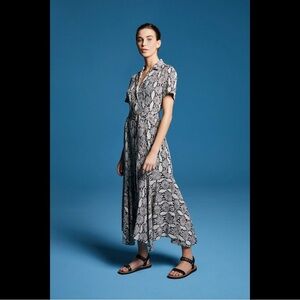 A.L.C. Clarkson Snake Print Silk Dress